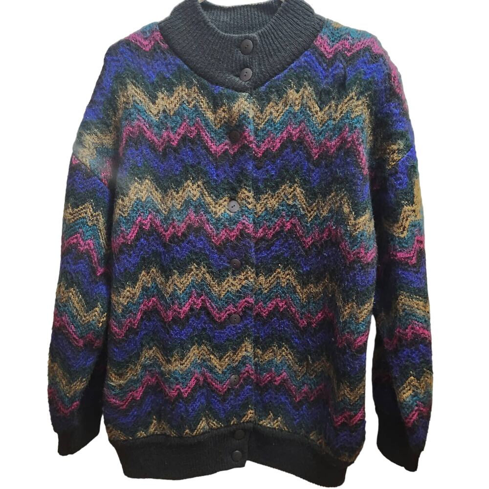 VINTAGE Boundary Waters womans button-up sweater size medium